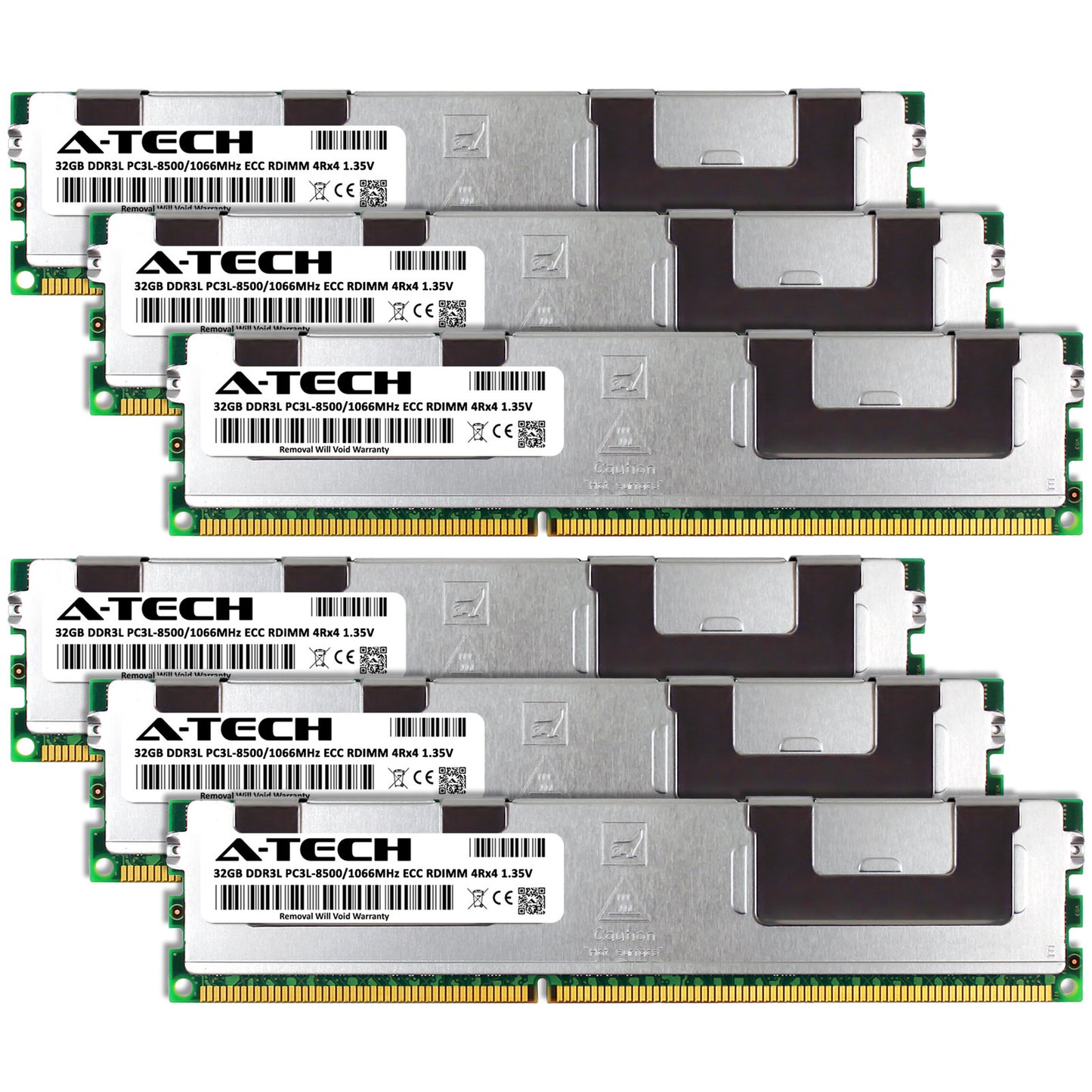 A-Tech 192GB 6x 32GB 4Rx4 PC3-8500R DDR3 1.35V ECC RDIMM REG Server Memory RAM (NOT FOR HOME PC)
