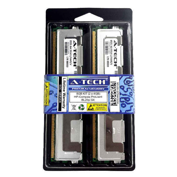8GB KIT 2 x 4GB HP Compaq ProLiant BL20p G4 BL460c BL460c G4 Blade Ram Memory