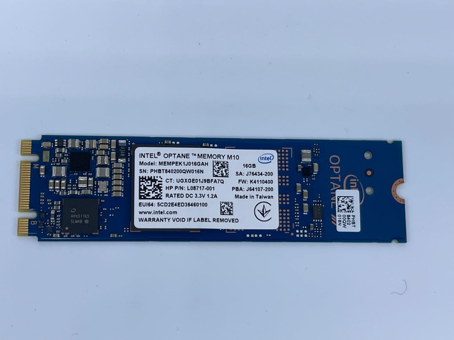 LOT OF 2 L08717-001 HP Intel Optane MEMPEK1J016GAH 16GB M.2 Solid State Drive