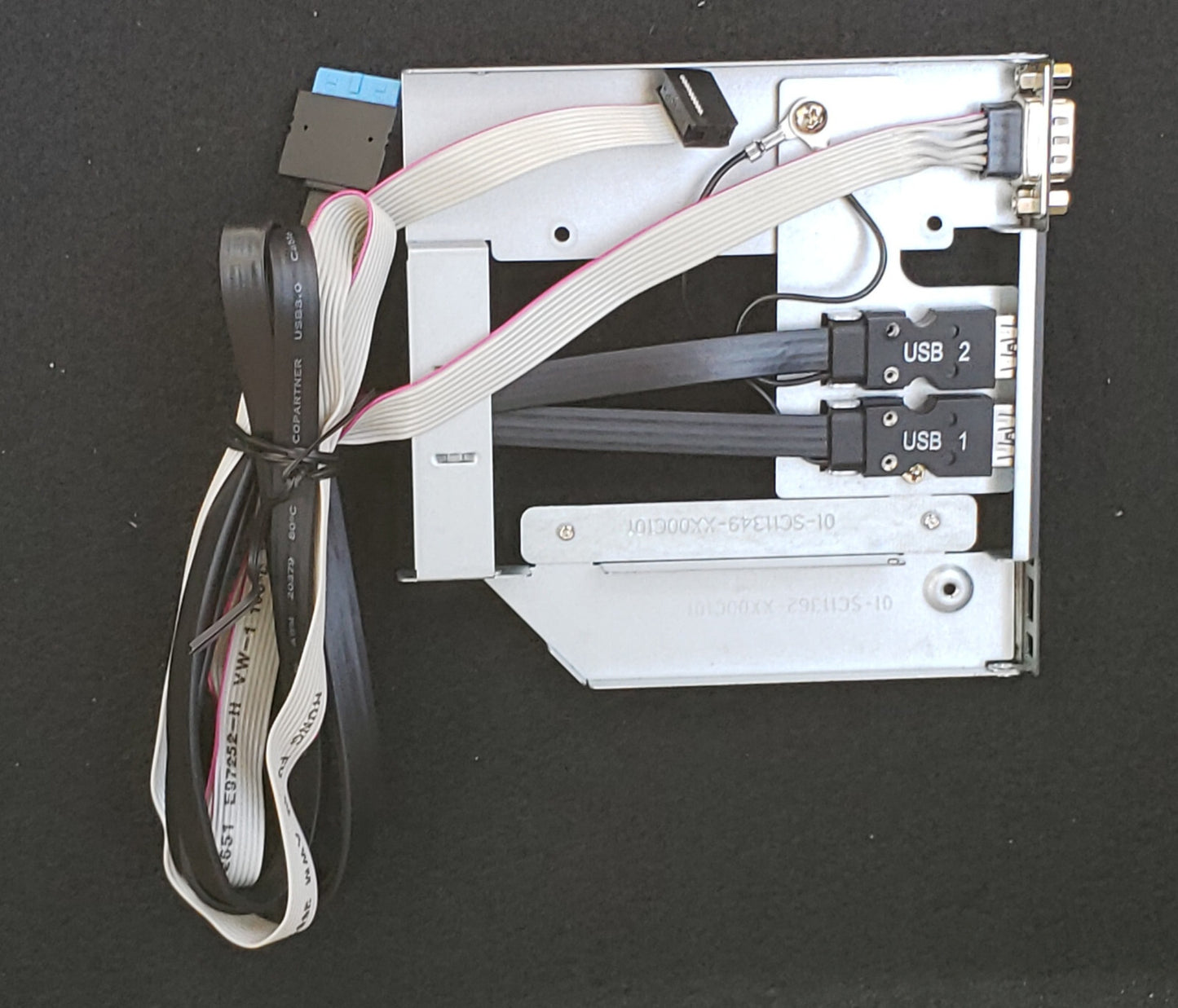 SuperMicro MCP-220-00114-0N Black 2x USB3.0/COM port tray in slim DVD bay