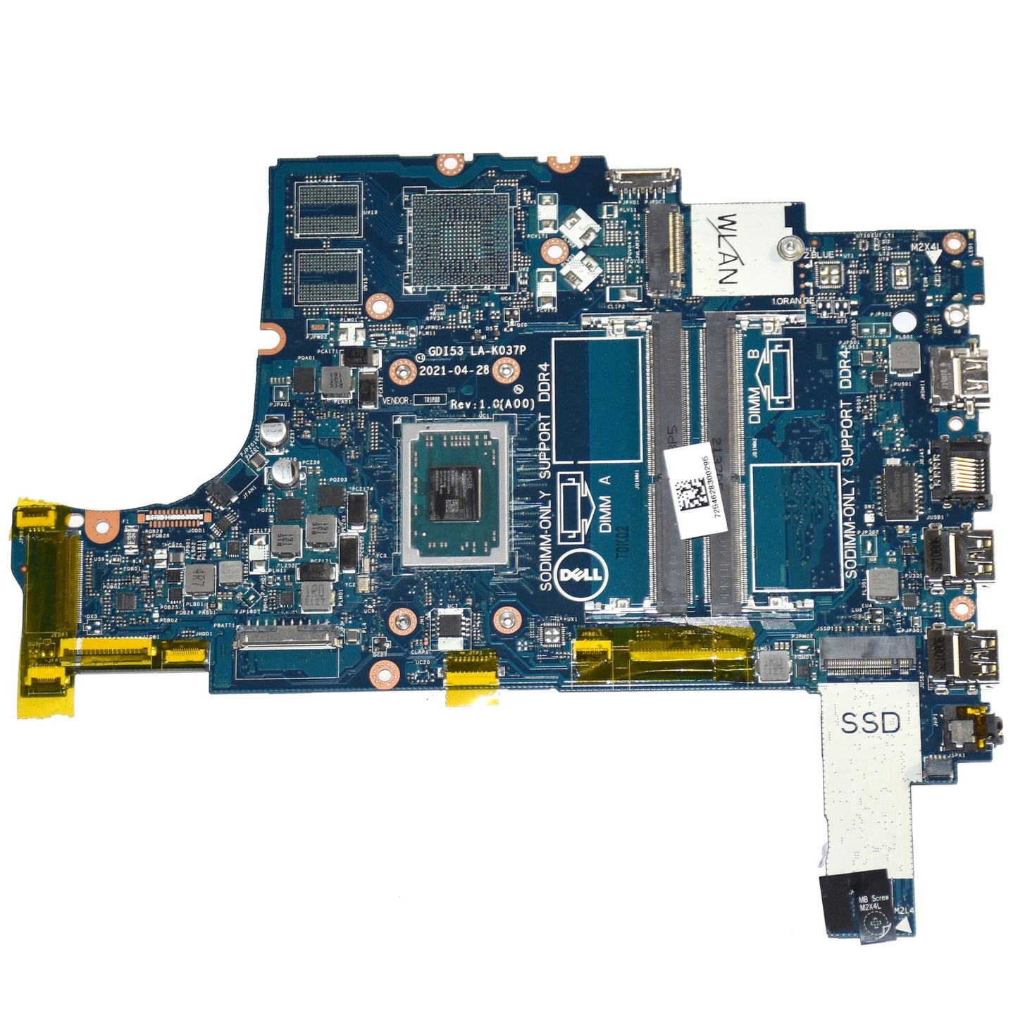 Dell Inspiron 15 3505 Laptop Motherboard AMD Athlon Silver 3050U LA-K037P P43K1