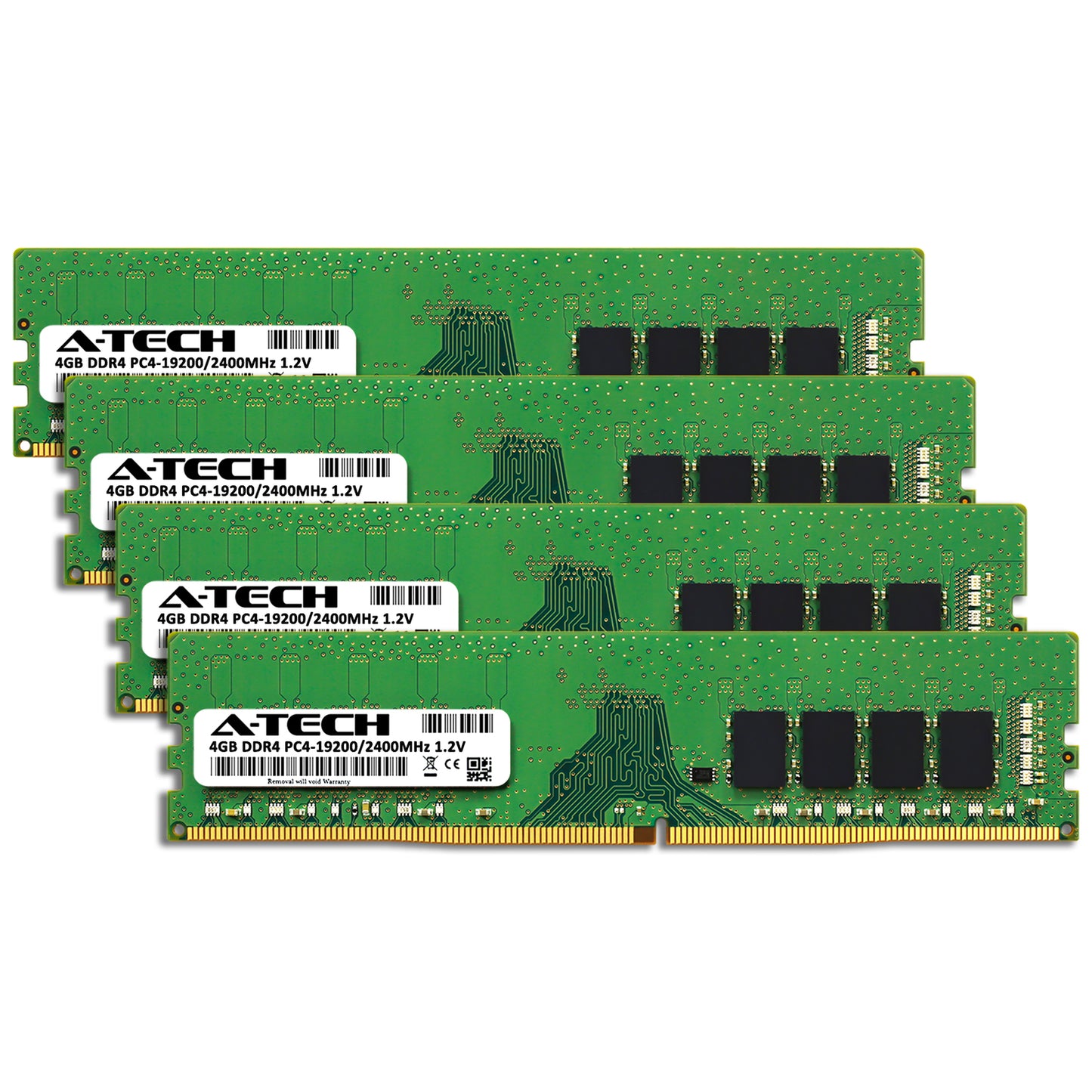16GB 4x 4GB DDR4-2400 Crucial Ballistix BLS4K4G4D240FSC Equivalent Memory RAM