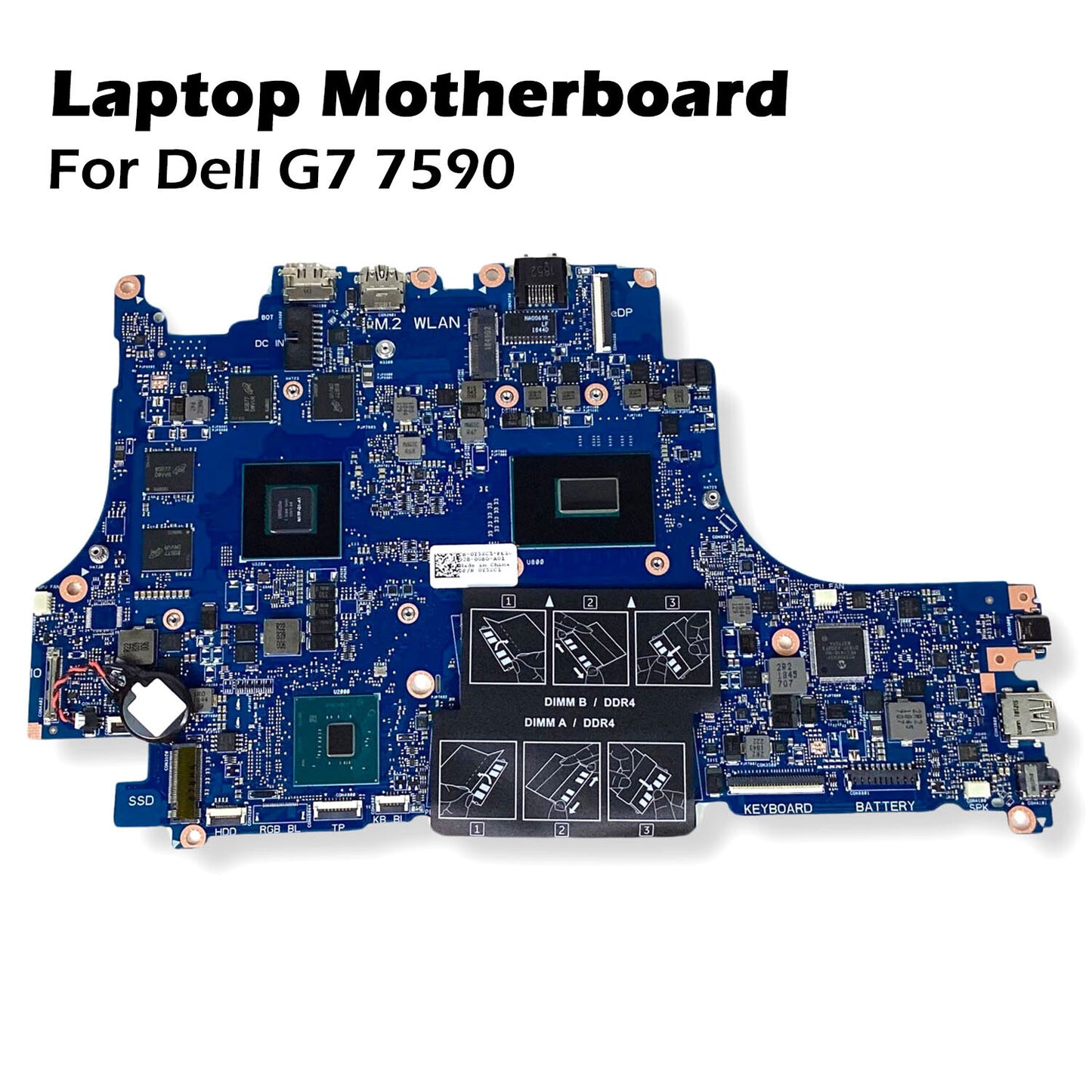 Dell G Series G7 7590 Motherboard i5-8300H 2.3GHz CPU & Nvidia GTX 1050Ti T5XC1