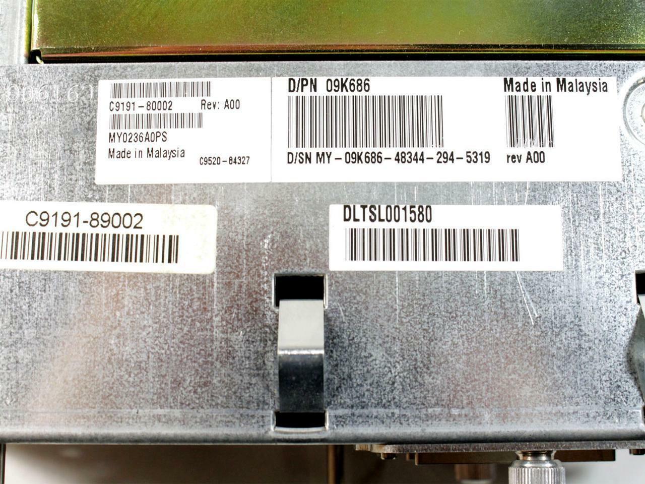 9K686 Dell PowerVault 128T 110/220 QTM SDLT220 LVD SCSI Tape Drive TR-S13XA-HN