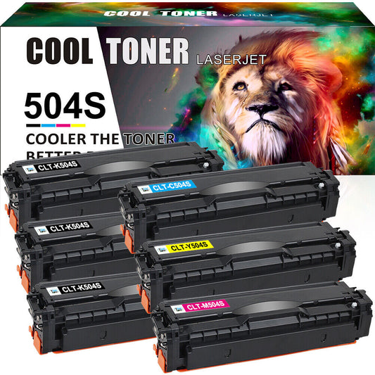 6x Color Toner Cartridge For Samsung Xpress CLT-K504S SL-C1810W C1860FW CLX-4195
