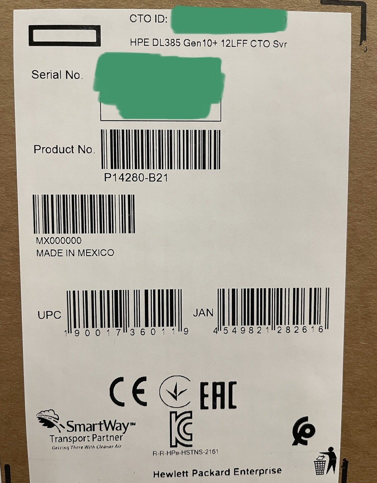 HPE DL385 Gen10 Plus 2x EPYC 7272 64GB 16x 18TB SAS 2x 480GB SSD 2x PSU 25Gb LFF (NOT FOR HOME PC)
