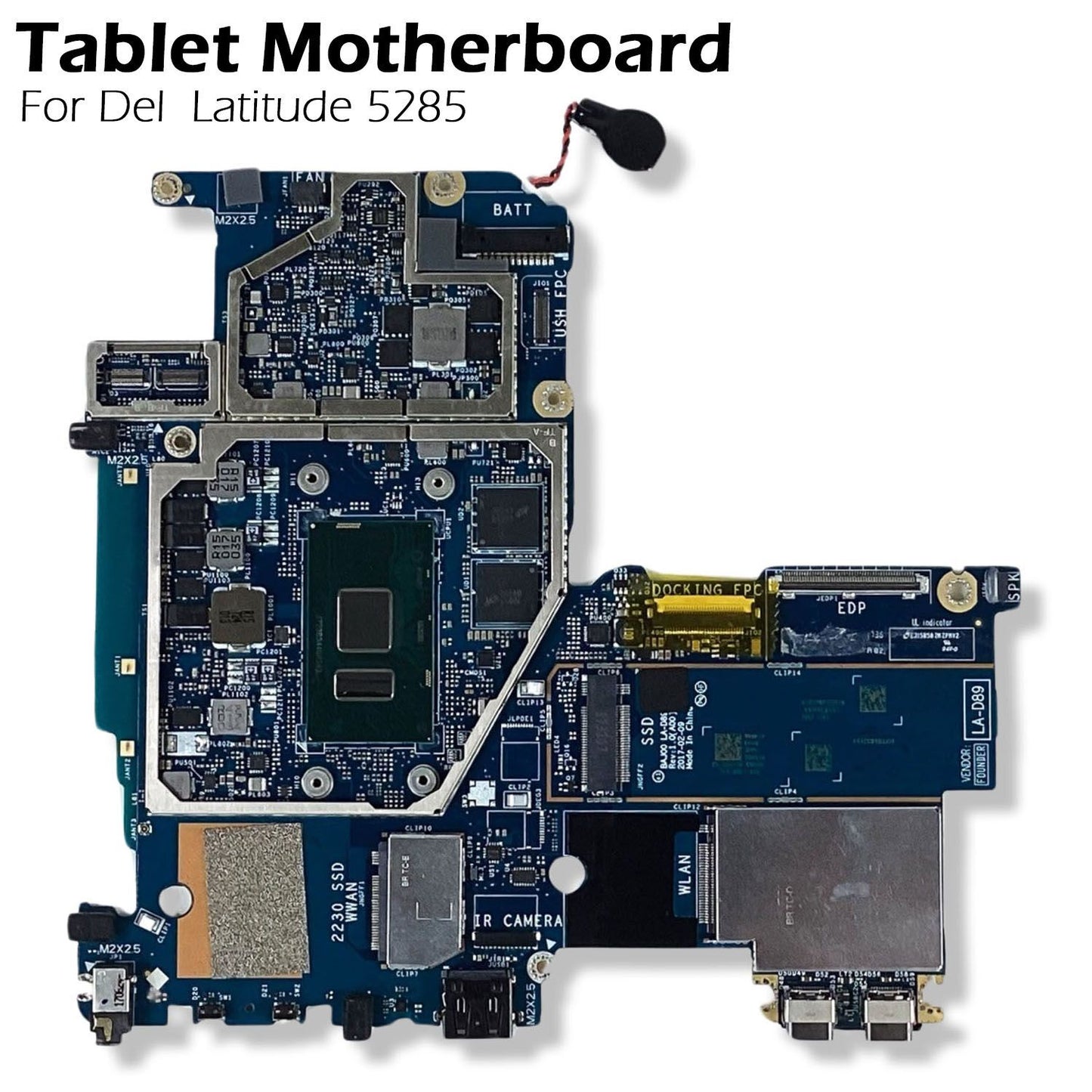Genuine Dell Latitude 5285 2-In-1 Tablet Motherboard i3-7100U 2.4GHZ 4GB D4VVK