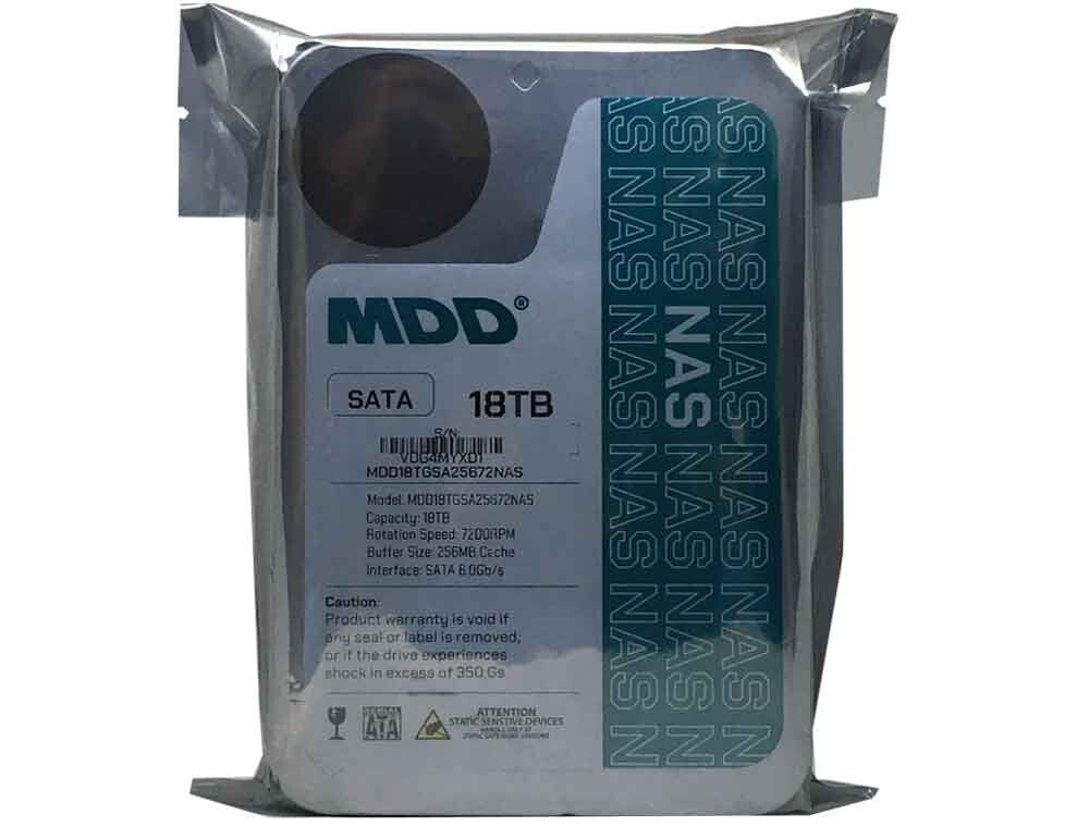 MDD 18TB 7200RPM 256MB Cache SATA 6Gbps 3.5" Internal NAS Hard Drive (RAID, NAS)