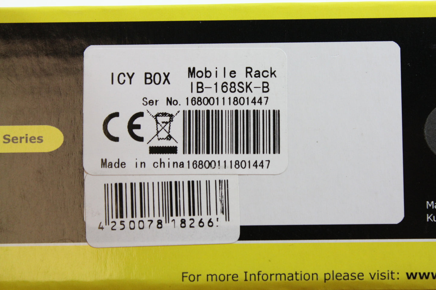 ICY BOX IB-168SK-B Trayless Rack SATA HDD Seagate ST3250312AS 250GB 7.2K 3.5" 6G