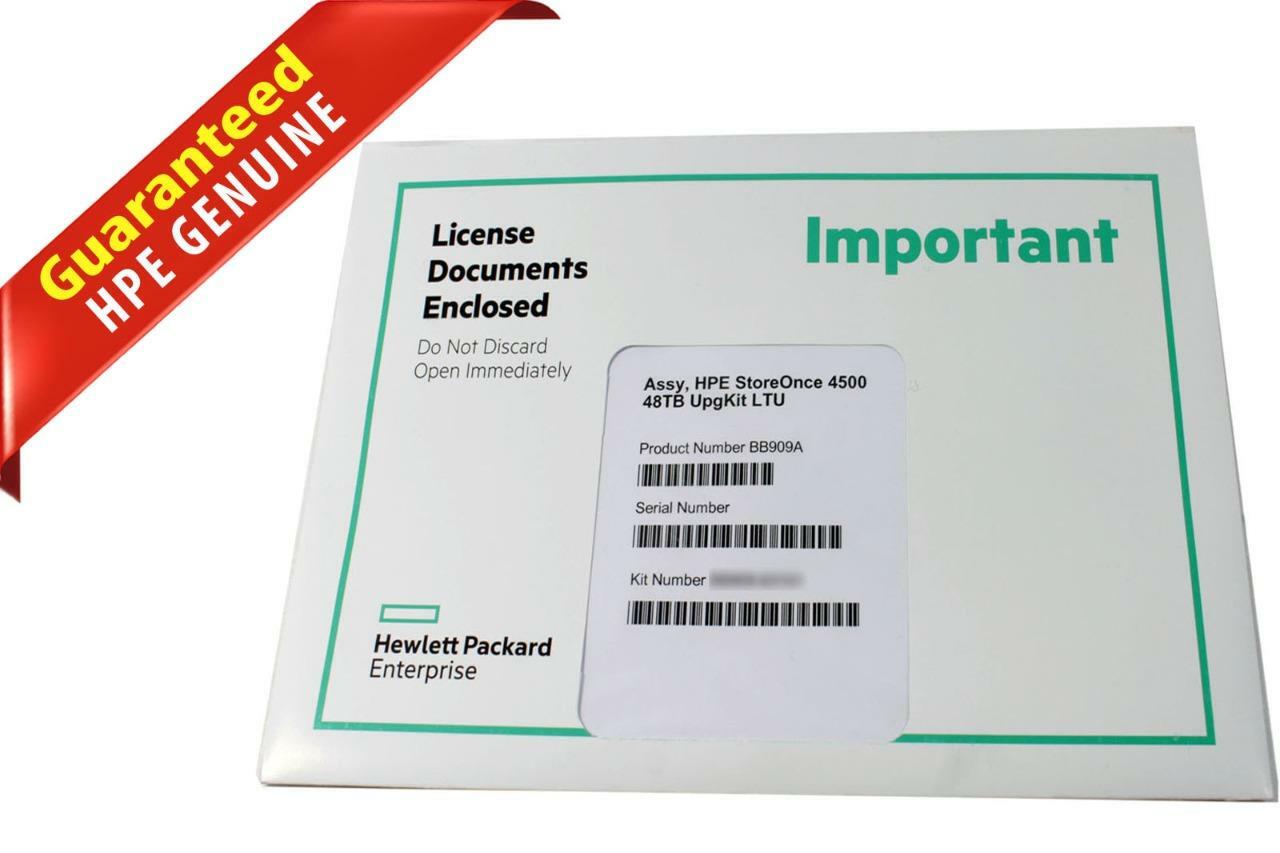 Genuine HPE StoreOnce 4500 48TB UpgKit LTU License BB909A BB909-63101