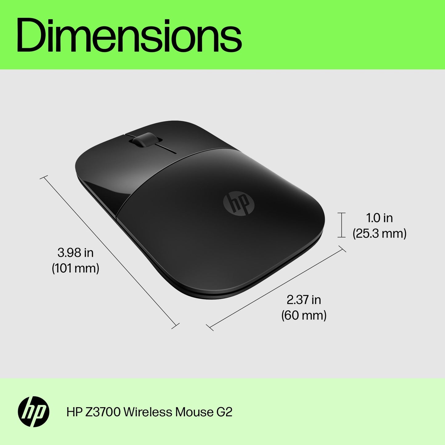 HP Z3700 Wireless Mouse G2 Black Onyx