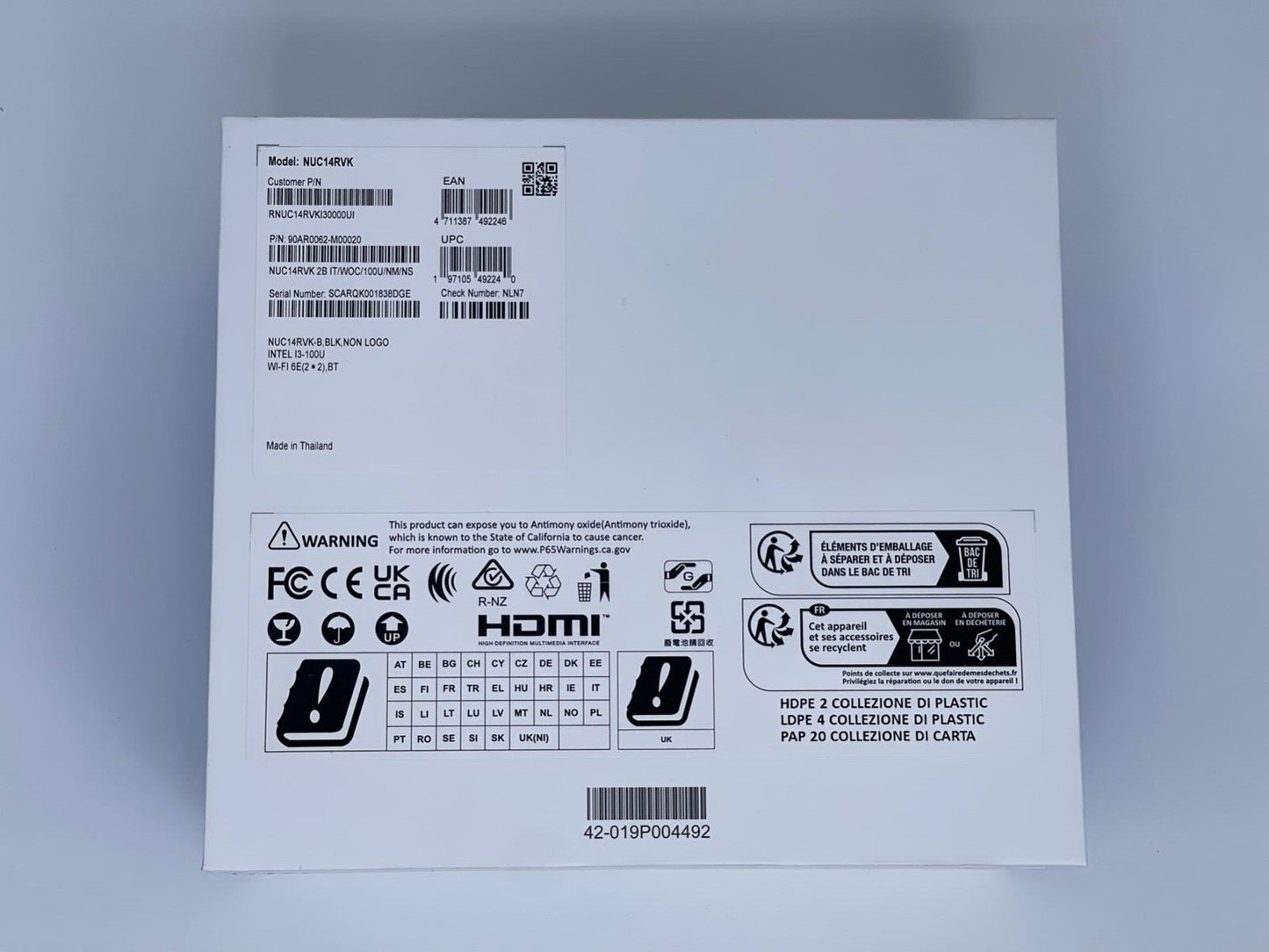 NEW! ASUS NUC 14 Pro NUC14RVK mini PC Intel Core i3-100U 14th Gen