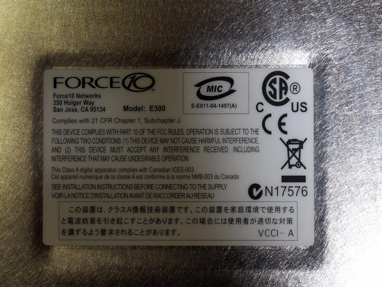 OEM Dell Force10 TeraScale E300 6-Slot Switch chassis with Backplane Board 3K1PH