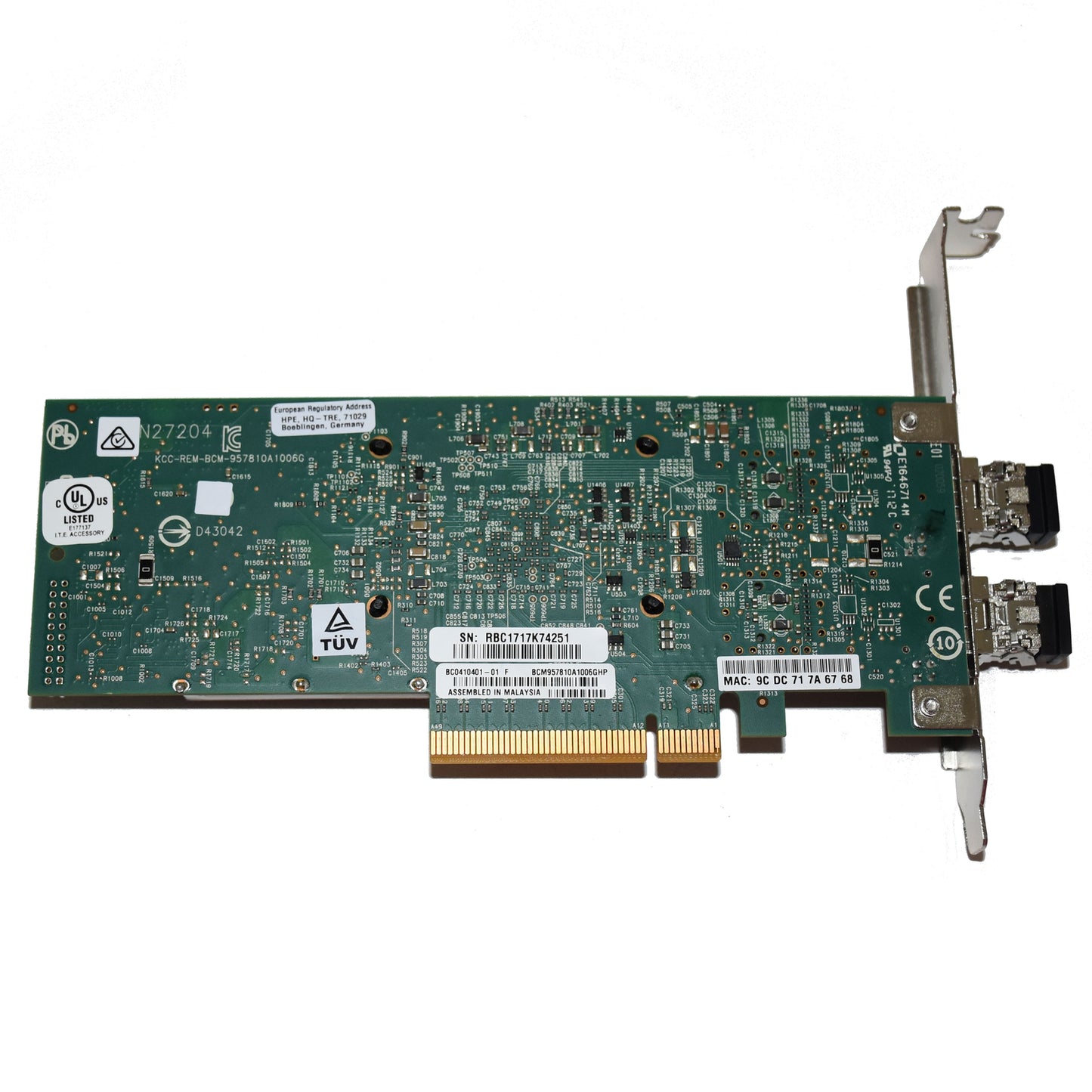 Lot of 2 HPE 530SFP+ 2-Ports 10GbE SFP+ Network Adapter with SFP+ 656244-001