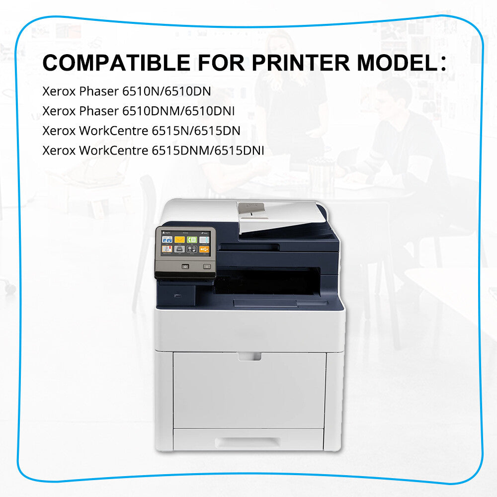 5 Pack Toner Compatible for Color 106r03480 Xerox Workcentre 6515 Phaser 6510dni