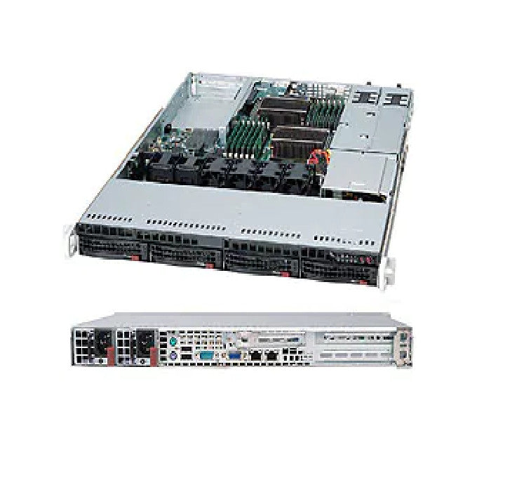SuperMicro CSE-815TQC-R706WB 1U SC815 TQC WIO Chassis w/ Redundant 750W Chassis