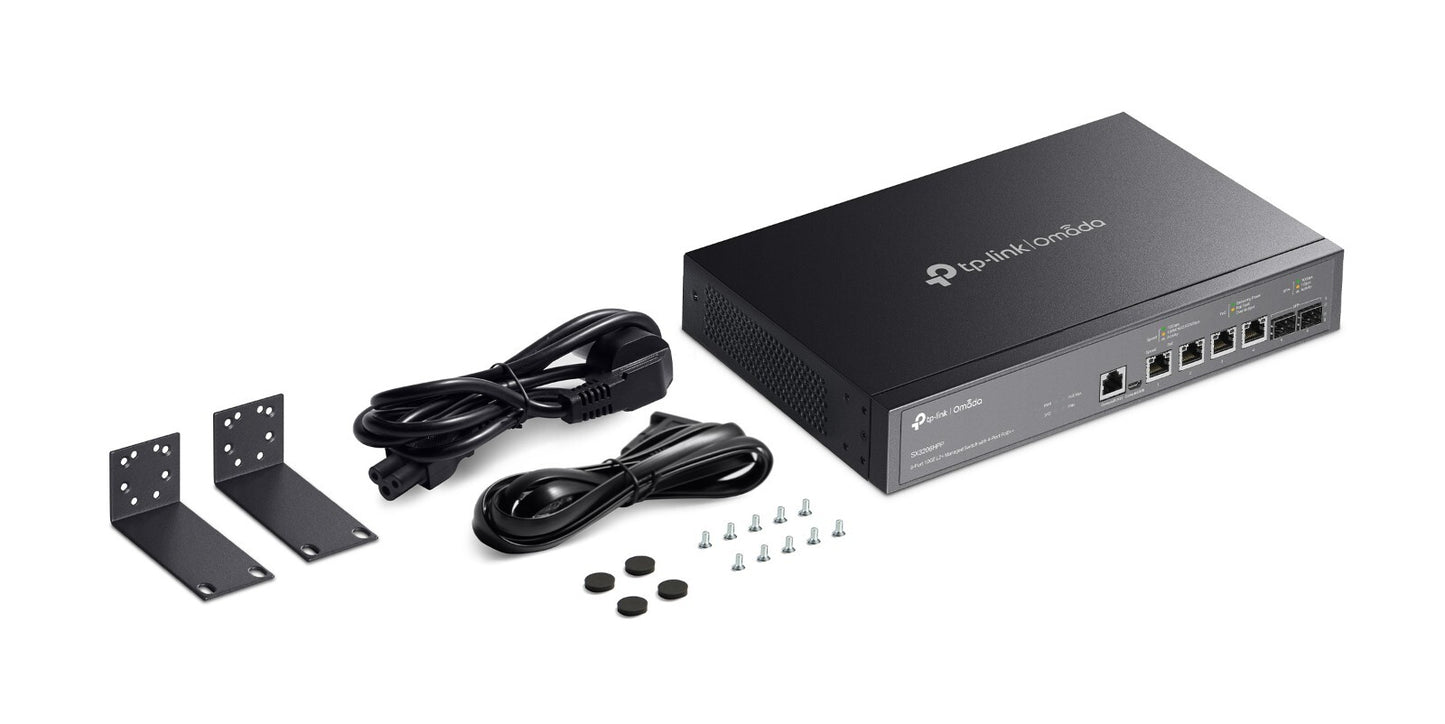 TP-Link SX3206HPP | Omada 6-Port 10GbE L2+ Managed Switch | 4* 10GbE PoE++ Ports