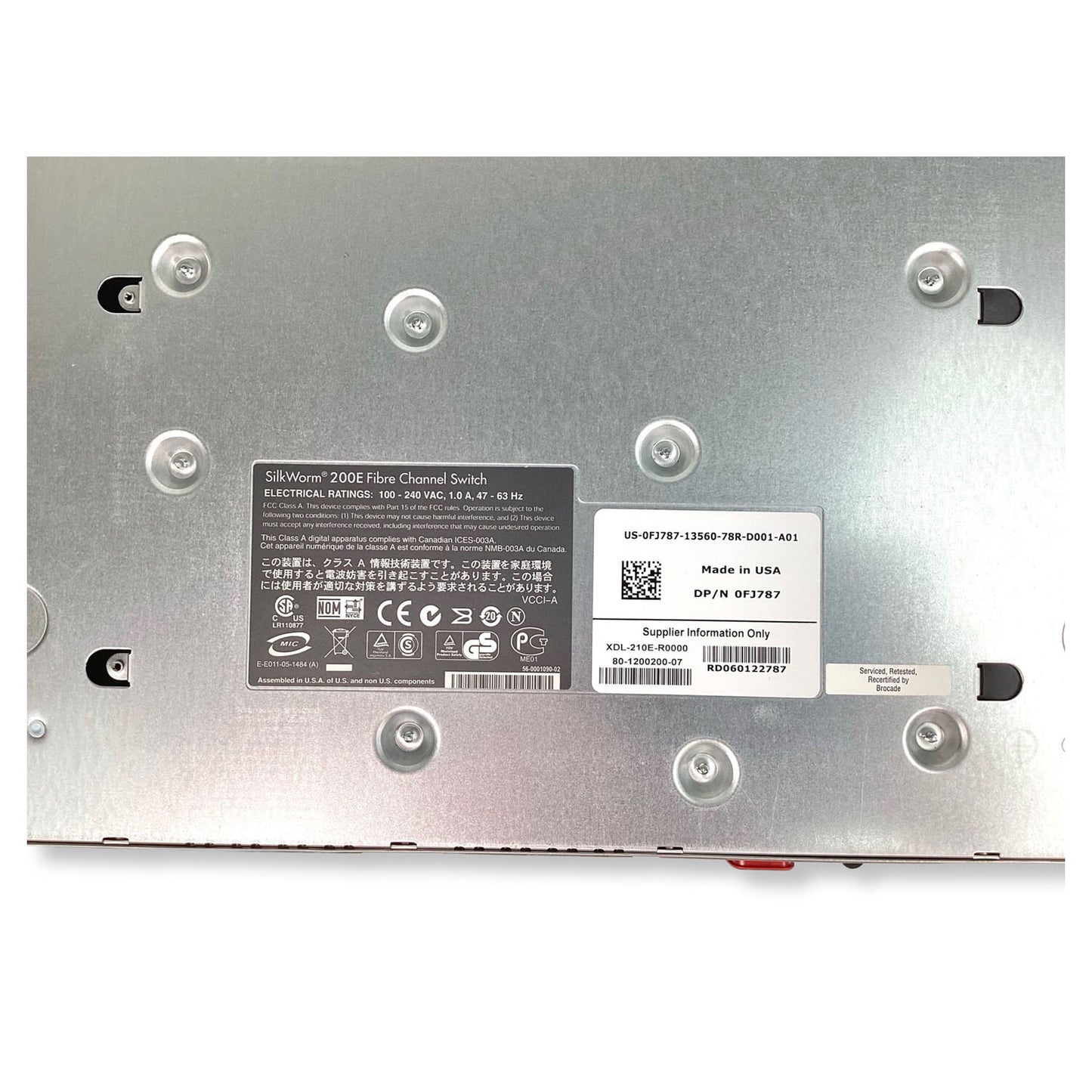 Dell SilkWorm 200E 16-Port 4 Gigabit Ethernet Fibre Channel Switch 0FJ787 FJ787