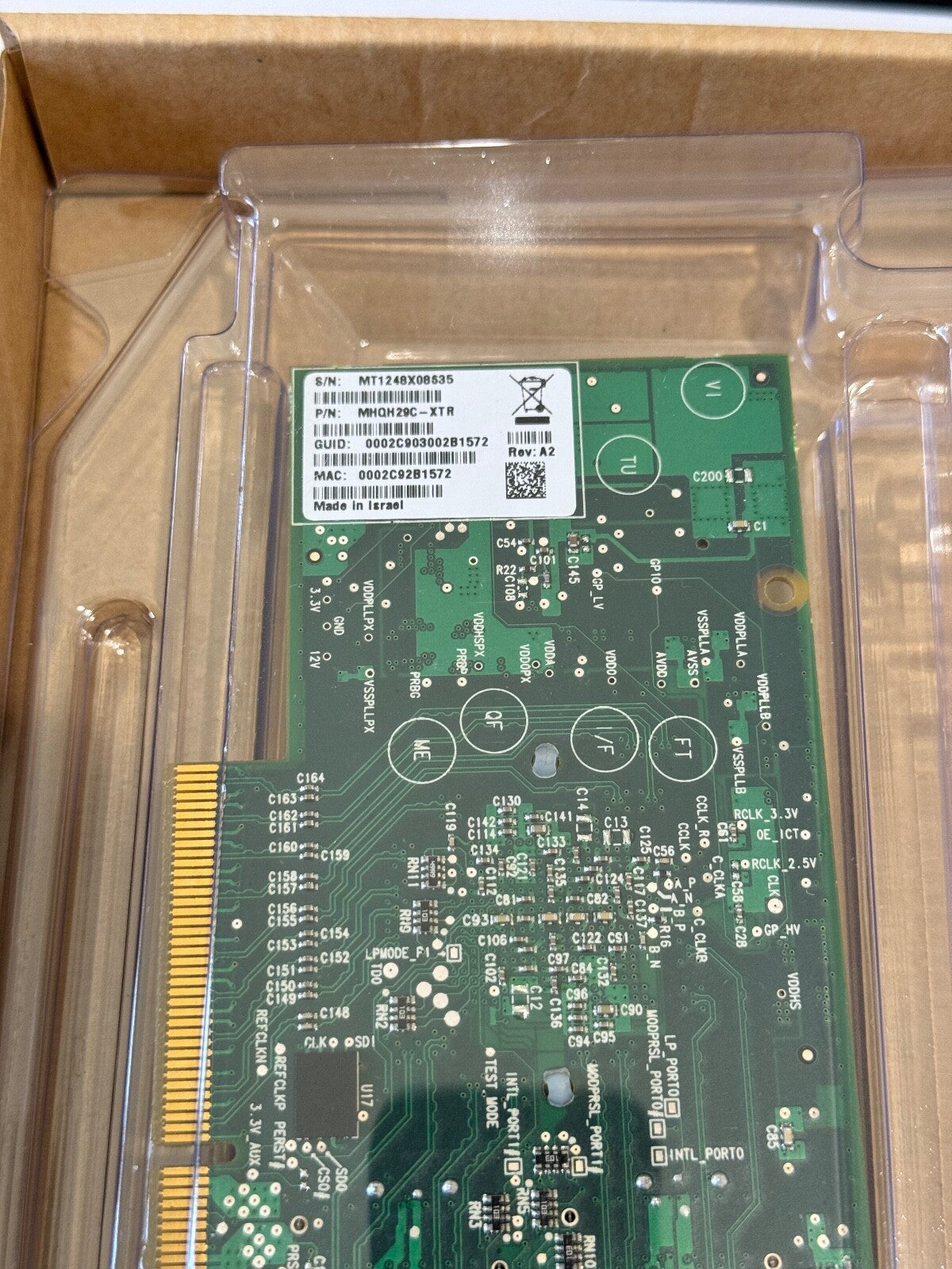 MELLANOX MHQH29C-XTR ConnectX-2 VPI Network Adapter with Low Profile Bracket