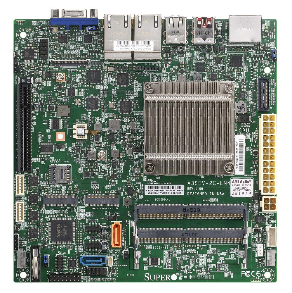 SuperMicro A3SEV-2C-LN4 Motherboard
