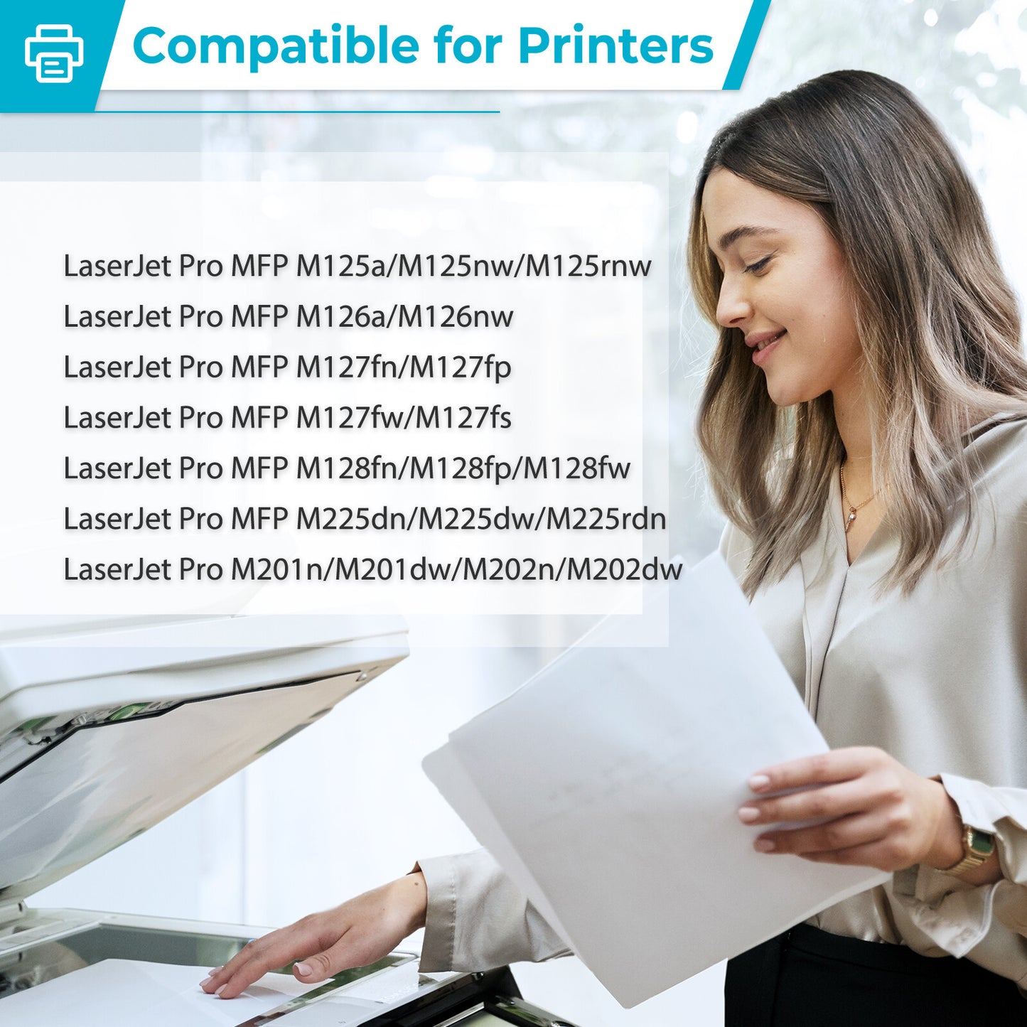 10PK Compatible For HP CF283X 83X Toner Cartridge LaserJet Pro MFP M225dn M225dw