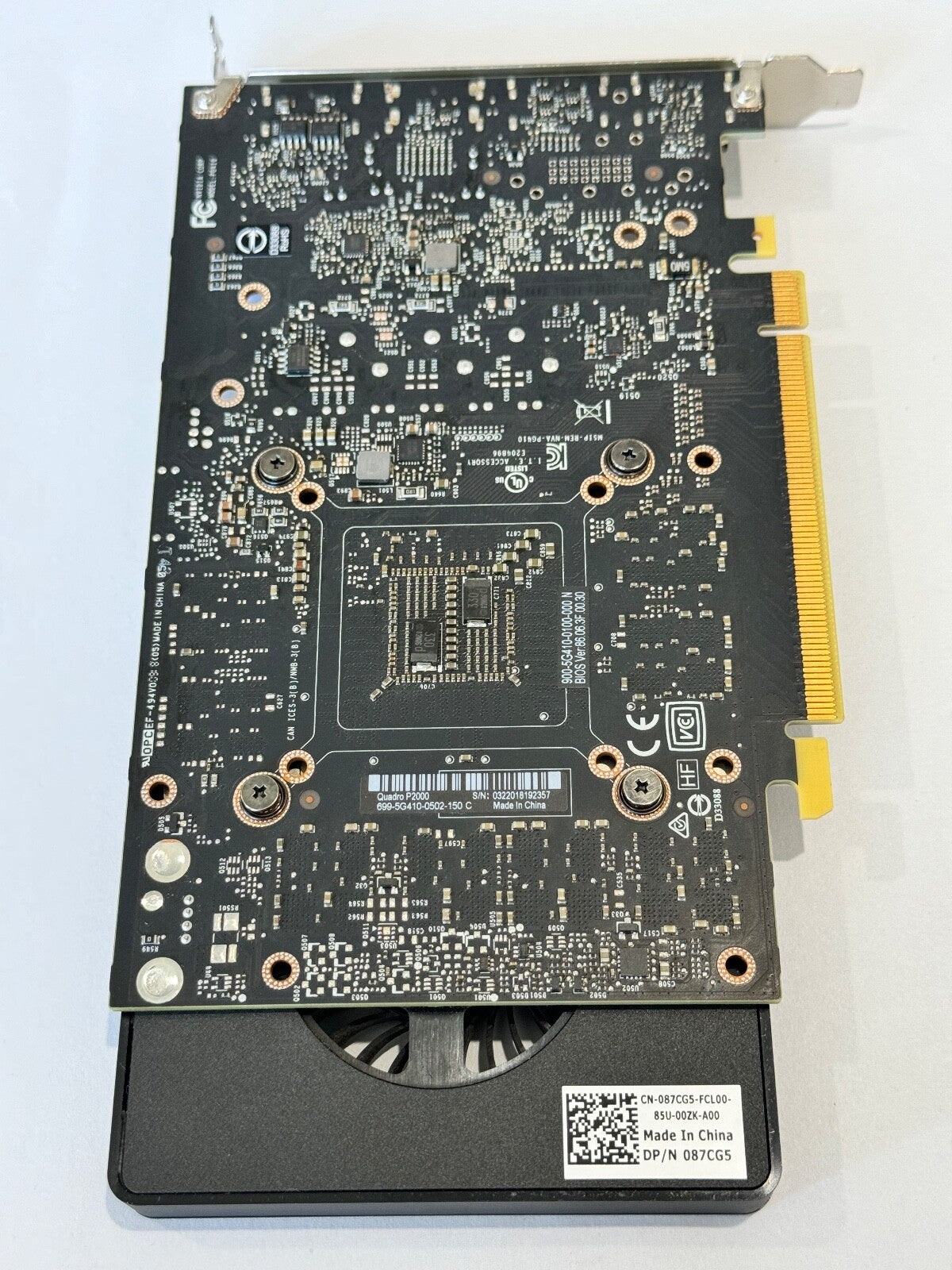 DELL NVIDIA QUADRO P2000 5GB GDDR5 PCIe 4x Display Port Graphics Card P/N 087CG5