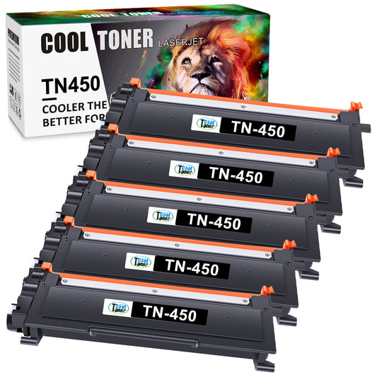 5PK TN450 Toner Compatible With Brother HL 2220 2230 2240 2280DW MFC-7240 7860dw