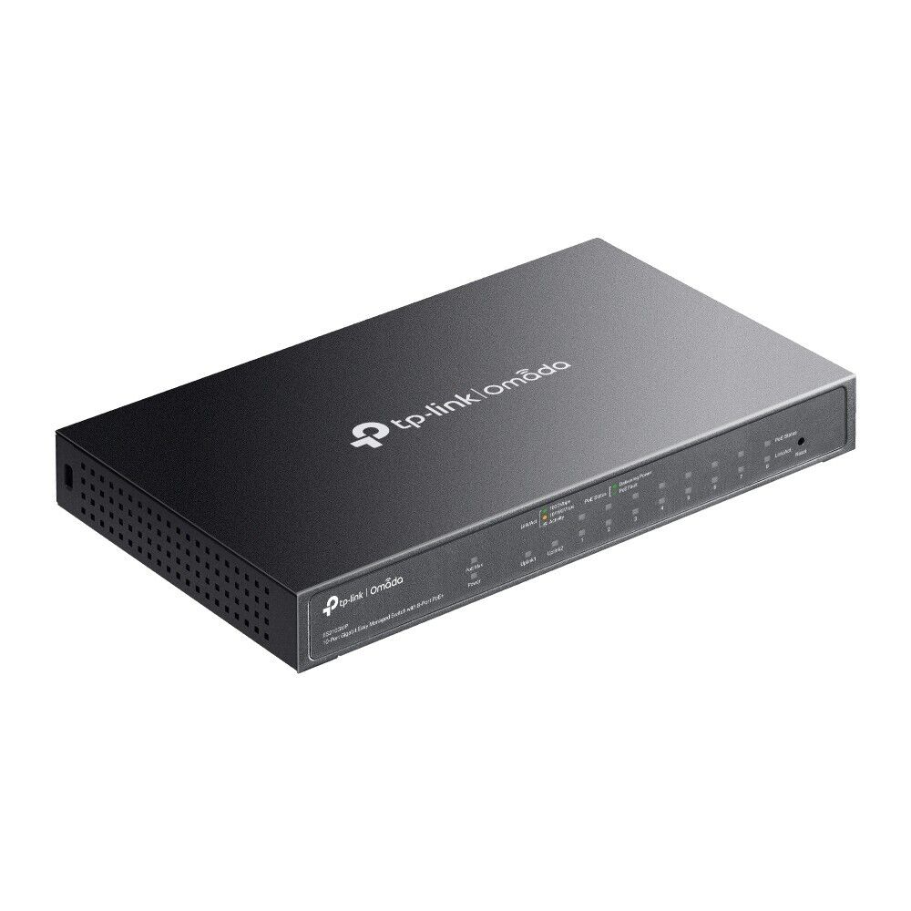 TP-Link ES210GMP | Omada 10-Port Gigabit Easy Managed Switch | 8* PoE+ Ports