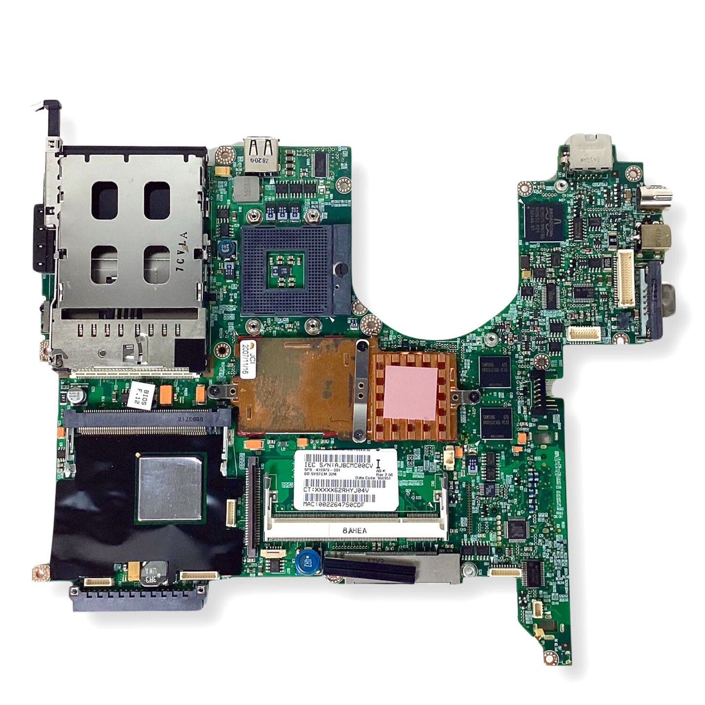 Genuine HP Compaq NC6230 Motherboard BD 32M Laptop System Main Board 416979-001