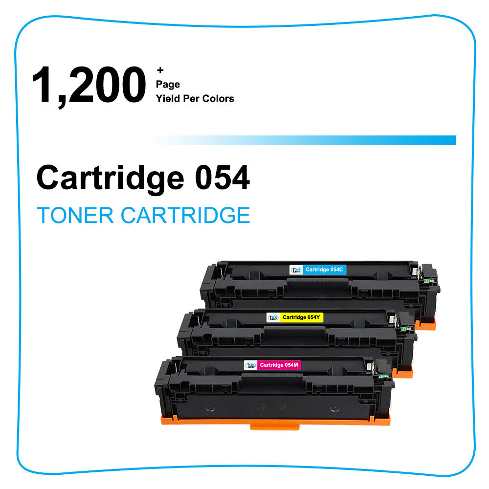 3 Toner Cartridge For Canon 054 Color Imageclass MF640C MF644cdw MF642cdw LBP620