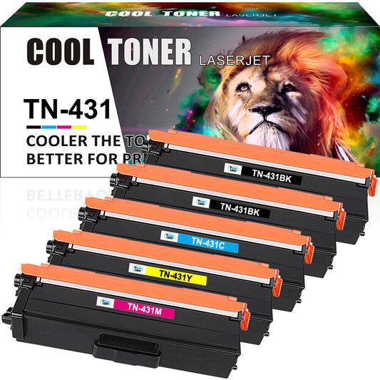 5x Toner Set Compatible With Brother TN431 HL-L8360CDW HL-L8360CDWT MFC-L8610CDW