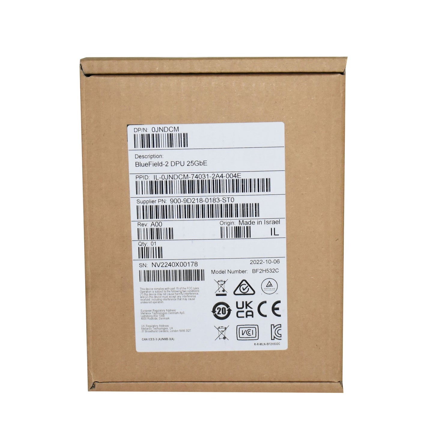 Dell Nvidia BlueField-2 BF2H532C Dual-Port 25GbE Data Processing DPU Card JNDCM