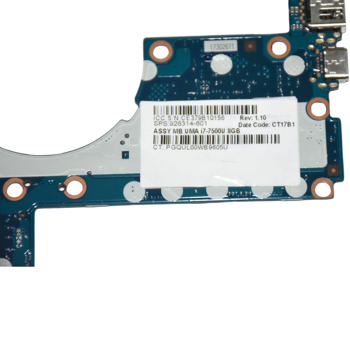 HP ENVY 13-AD Laptop Motherboard Intel Core i7-7500U 2.7GHz 8GB RAM L05226-601