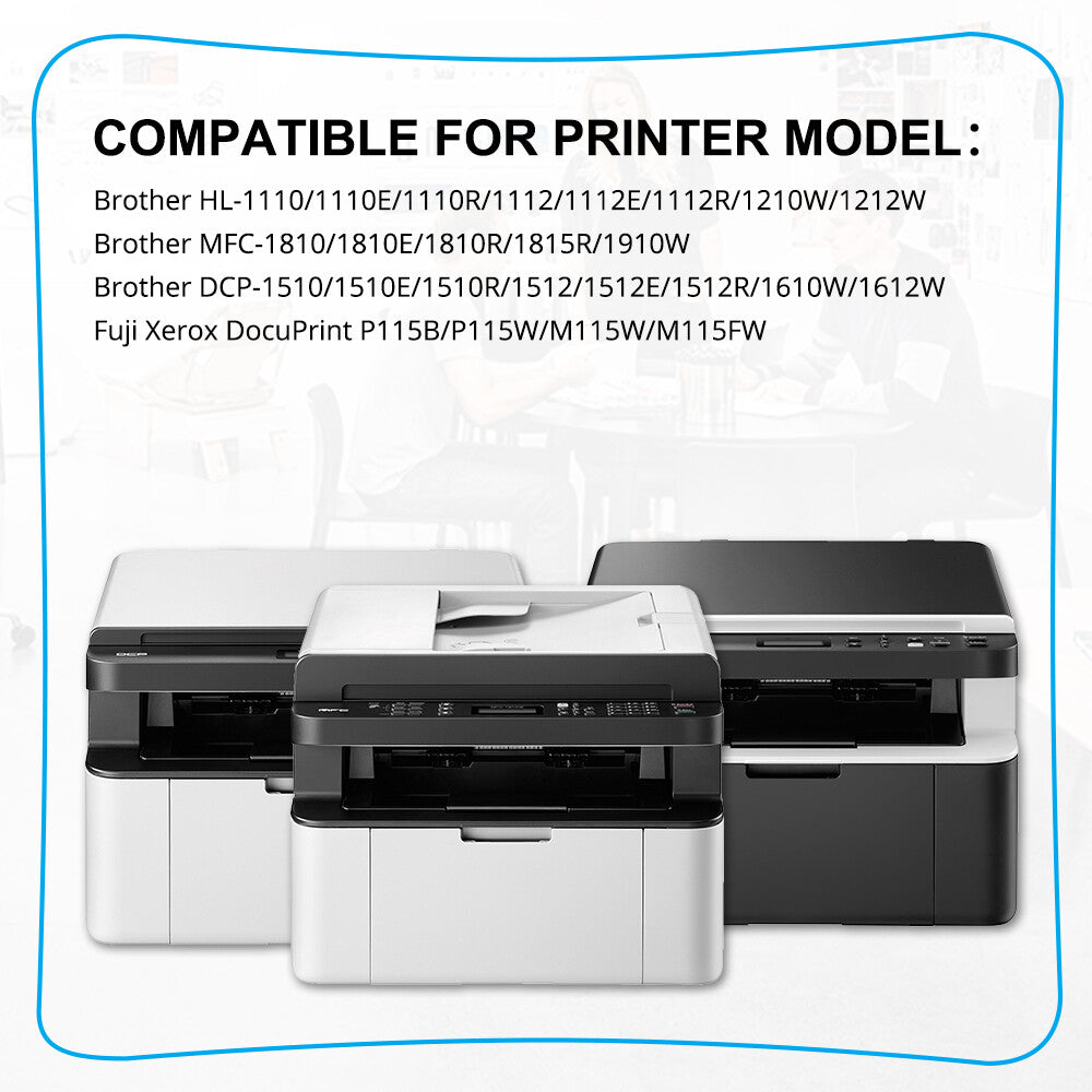 2PK TN1060 Toner 1PK DR1060 Drum Compatible With Brother HL-1110 MFC-1810 1910w