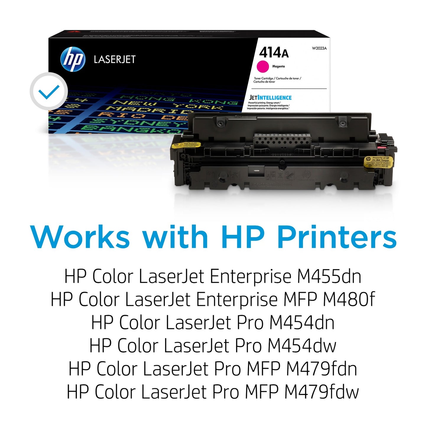 HP 414A Magenta Original LaserJet Toner Cartridge, ~2,100 pages, W2023A
