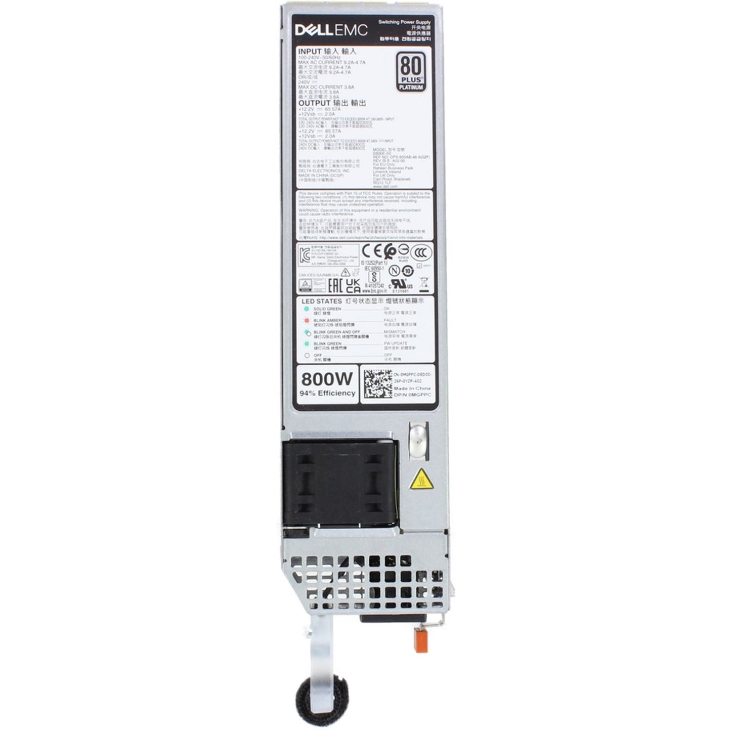 Dell 15G/16G 800W 80+ Platinum 60mm PSU (MGPPC)