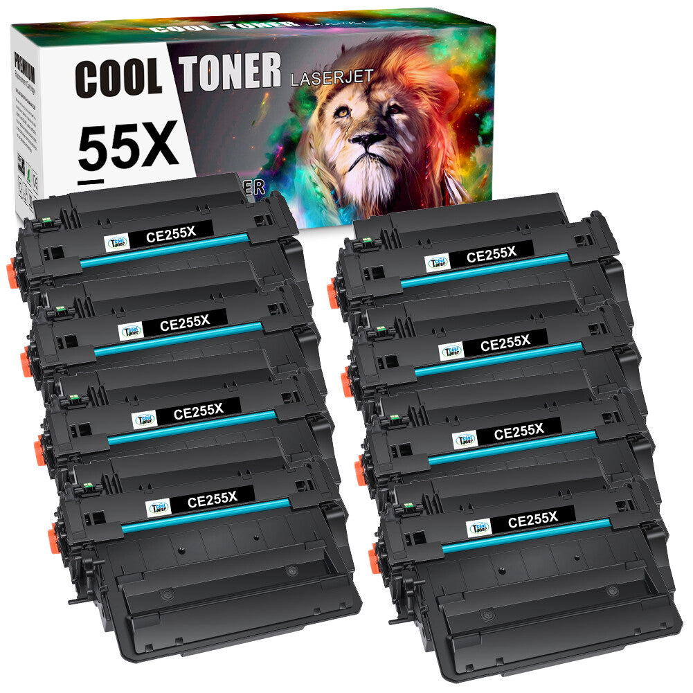 8 Pack 55X Toner Compatible with HP Enterprise P3015 P3015n P3015d P3015x