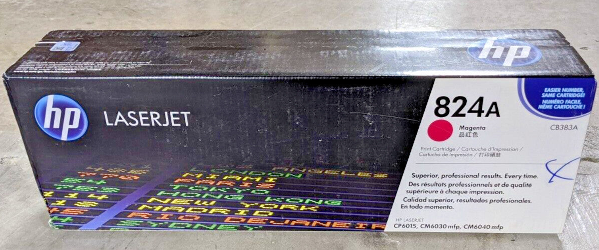Genuine HP 824A CB383A Magenta HighYield Toner 21K Page CP6015 CM6030 CM6040 NEW