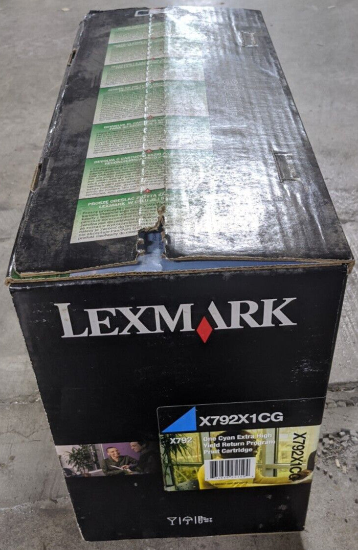 Genuine Lexmark X792X1CG Cyan Return Program High Yield Toner 20K Page NEW