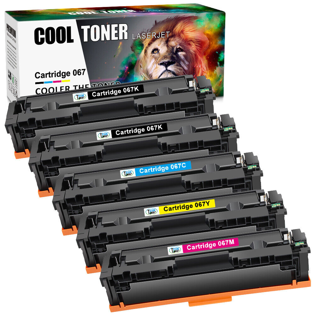 5PK Premium 067 BCYM for Compatible For Canon 067 LBP633Cdw Toner Cartridge