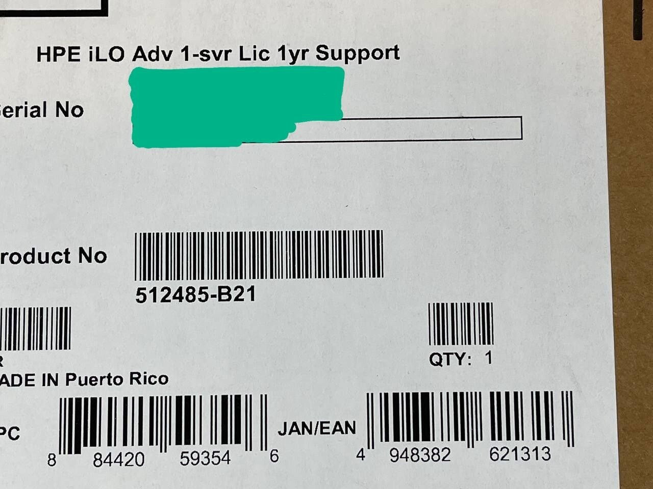 HPE iLO Advanced Paper License iLO5 w/ 1 Year Support on Licensed Features