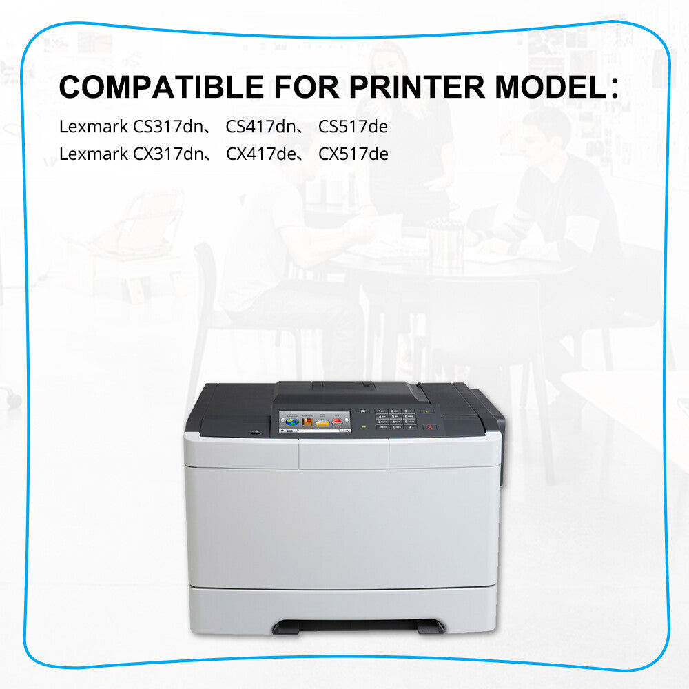 1PK 71B10C0 71B0020 Cyan Toner for Lexmark CS317 CS417dn CS517de CX417de CX517de