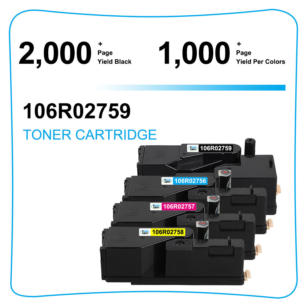 8pk Fit For Xerox 1026R02759 Black Toner for use in Phaser 6022 WorkCentre 6027