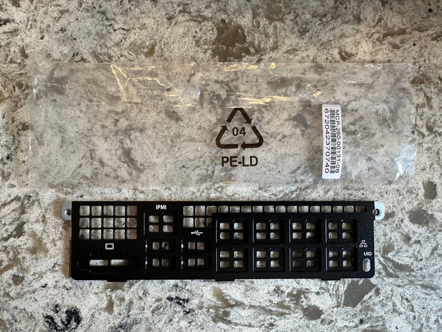 SuperMicro MCP-260-00131-0B 1U I/O Shield for SC513B and X11SCL-LN4F