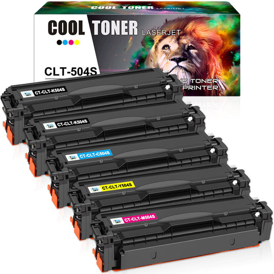 5PK CLT-K504S 504S Toner Compatible With Samsung CLX-4195FW SL-C1860FW SL-C1810W