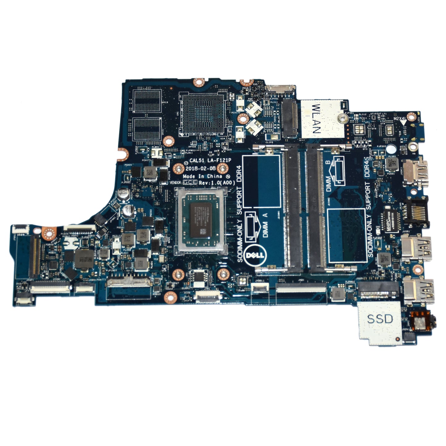 Dell Inspiron 3585 Motherboard Ryzen 5 2500U 2.0GHz UMA Radeon LA-F121P PV8CV