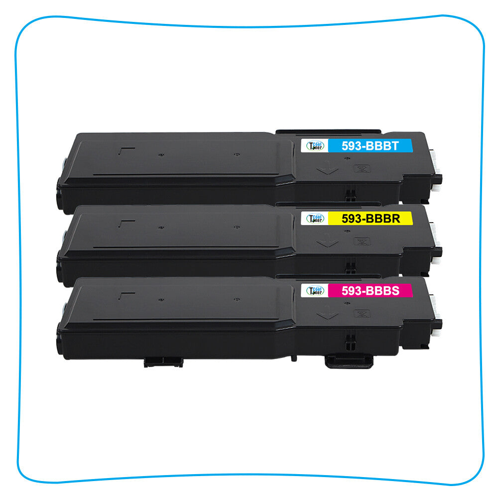 3x Hi-Yield Color C2660 Laser Toner Compatible for Dell C2660dn C2665dnf Printer