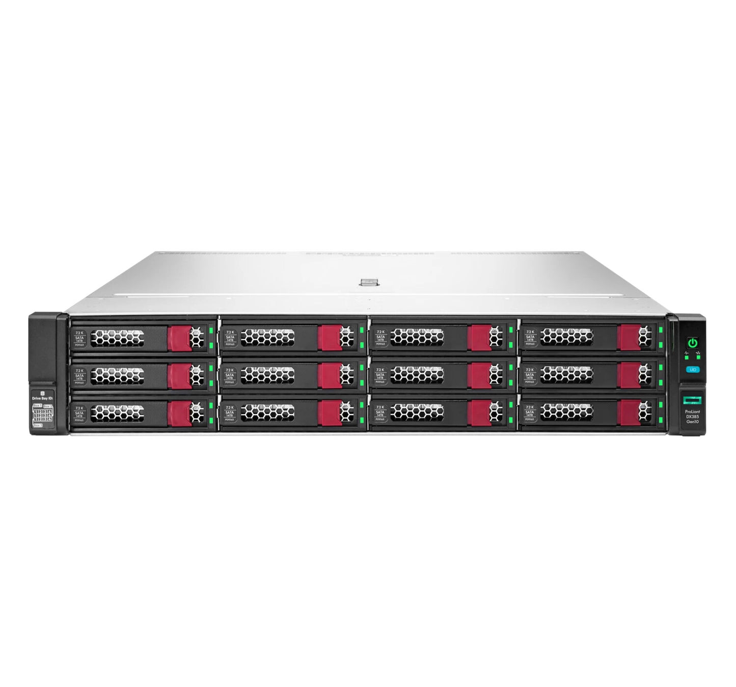 HPE DL385 Gen10 Plus 216TB HDD 2x AMD EPYC 7272 64GB 2x 1600W 10GbE 25GE P816i-a