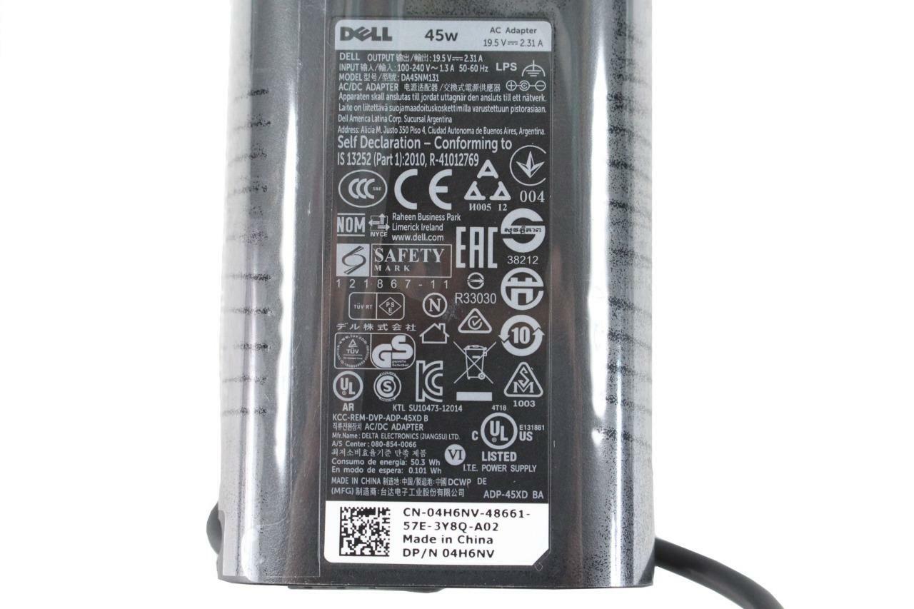 Genuine Dell XPS 12 L221X, XPS Duo 12 9Q23 45W AC Adapter X9RG3 CDF57 LA45NM13