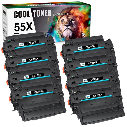 8 Pack CE255X 55X Toner Compatible With HP Enterprise P3015 P3015n P3015d P3015x